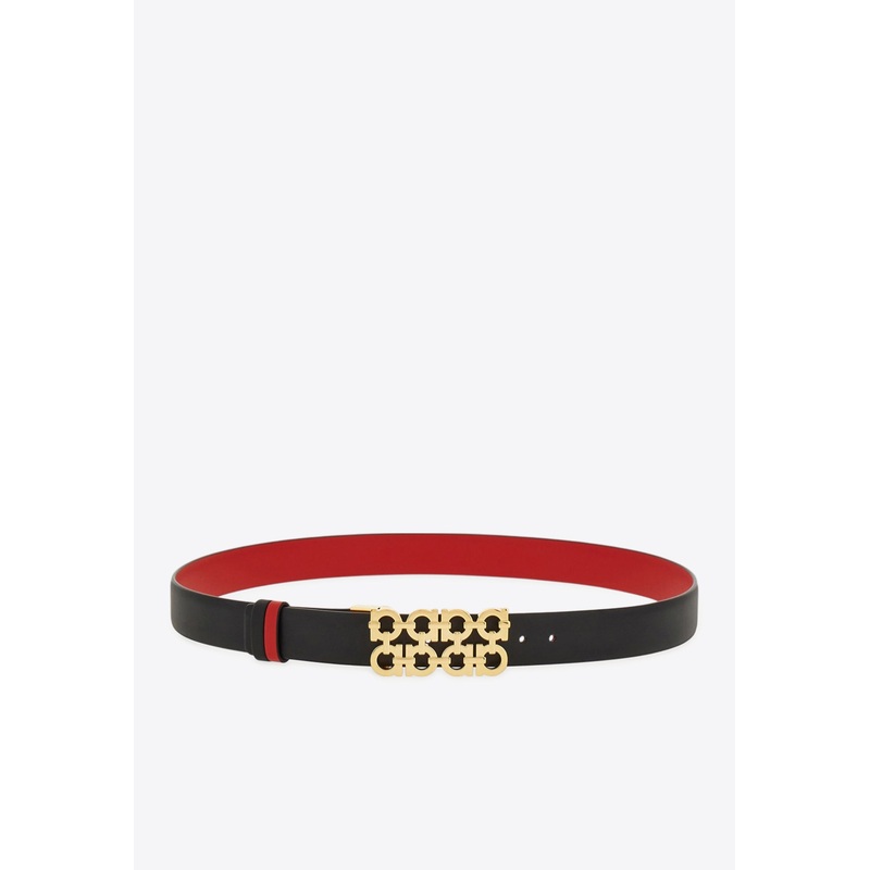 Woven Gancini Reversible Leather Belt