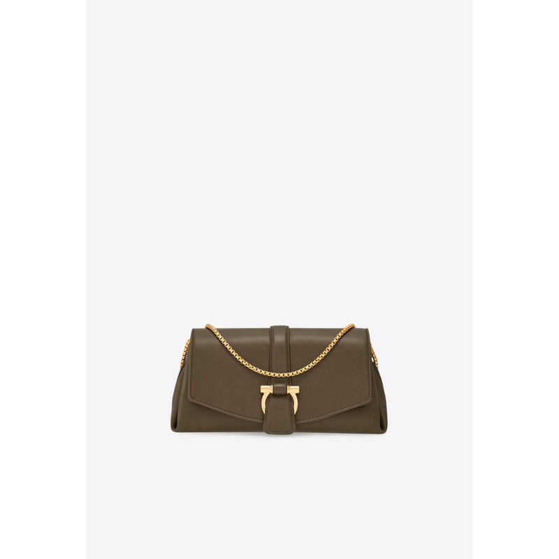 XS Front-Flap Leather Crossbody Bag