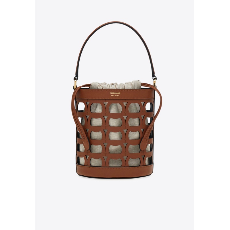 XS Gancini Cut-Outs Bucket Bag