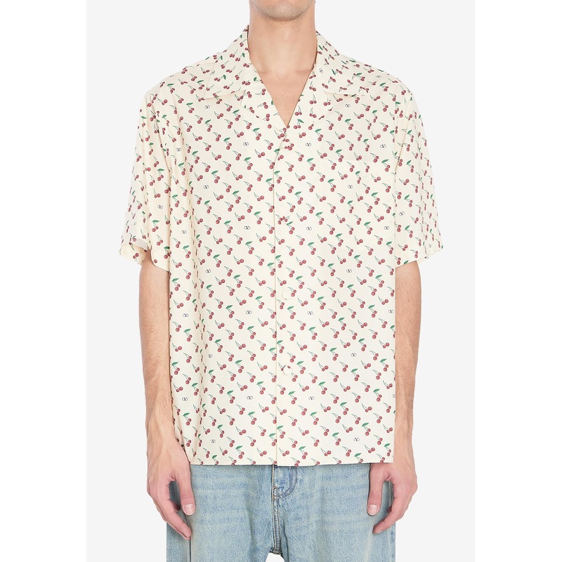Cherryfic Print Short-Sleeved Shirt