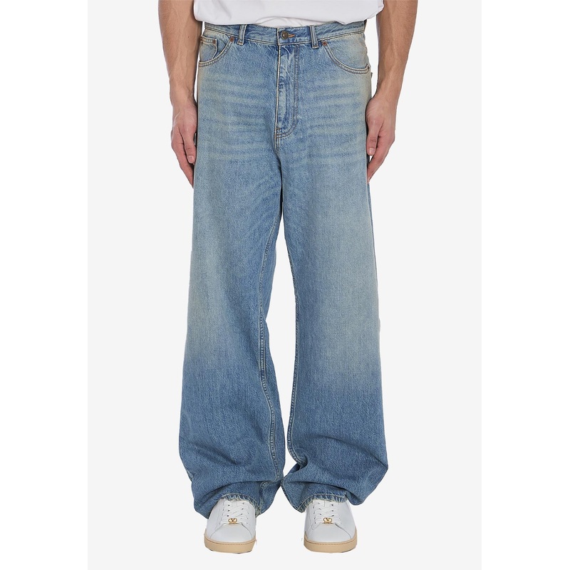 Chez Logo Straight-Leg Jeans