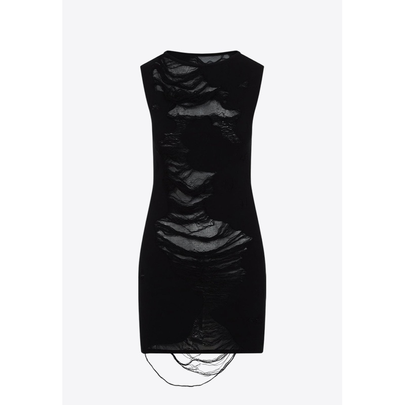 Distressed Mini Sheath Dress