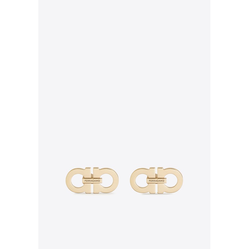 Double Gancini Stud Earrings