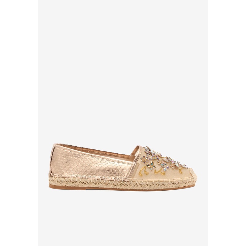 Eden Crystal-Embellished Flat Espadrilles