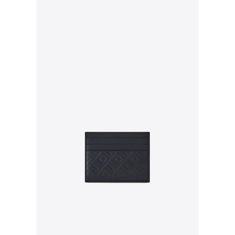 Embossed Monogram Leather Cardholder
