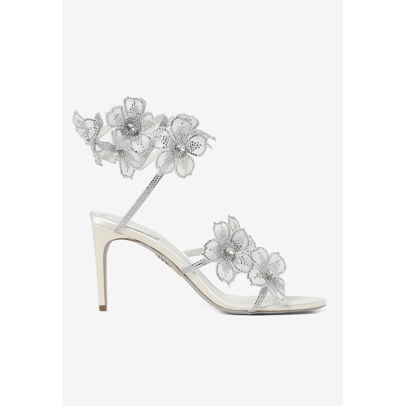 Flower 80 Leather Sandals