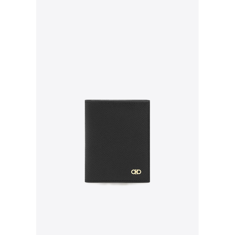 Gancini Grained Leather Cardholder