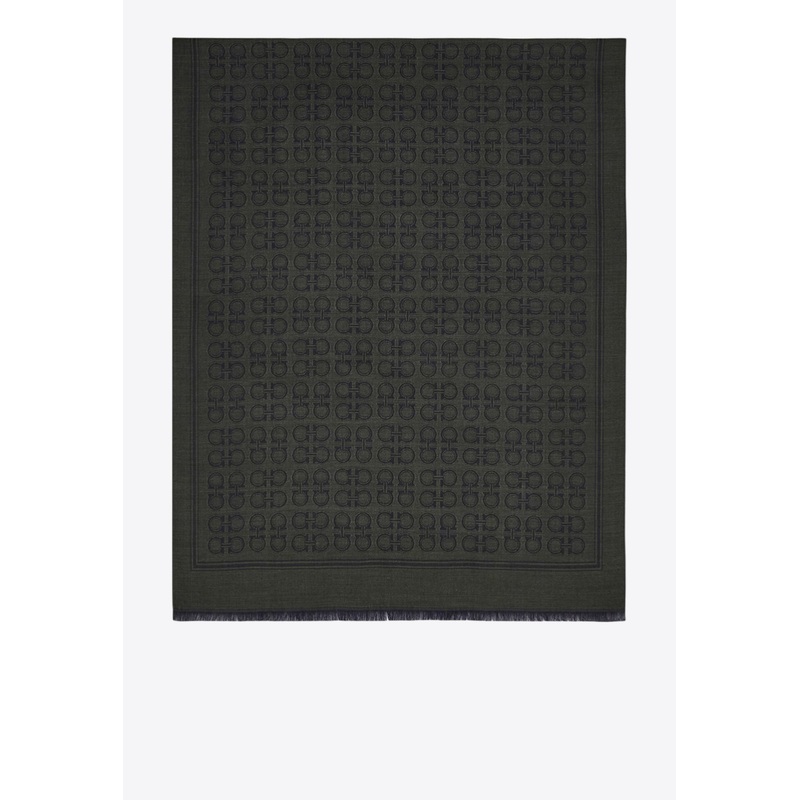 Gancini Square Wool-Blend Scarf