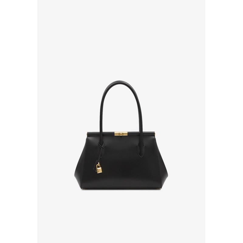 Marlene Grained Leather Top Handle Bag