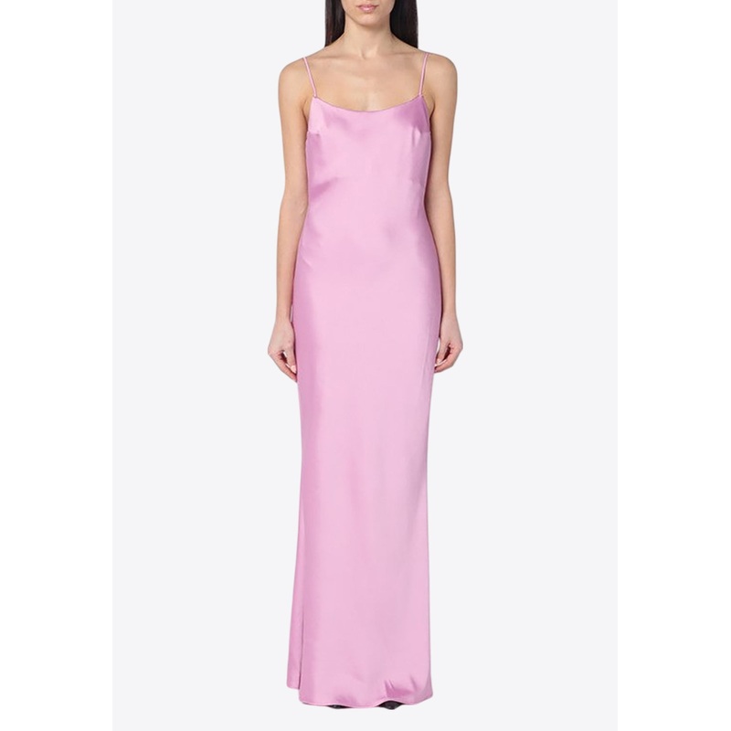 Ninfea Draped Satin Maxi Dress