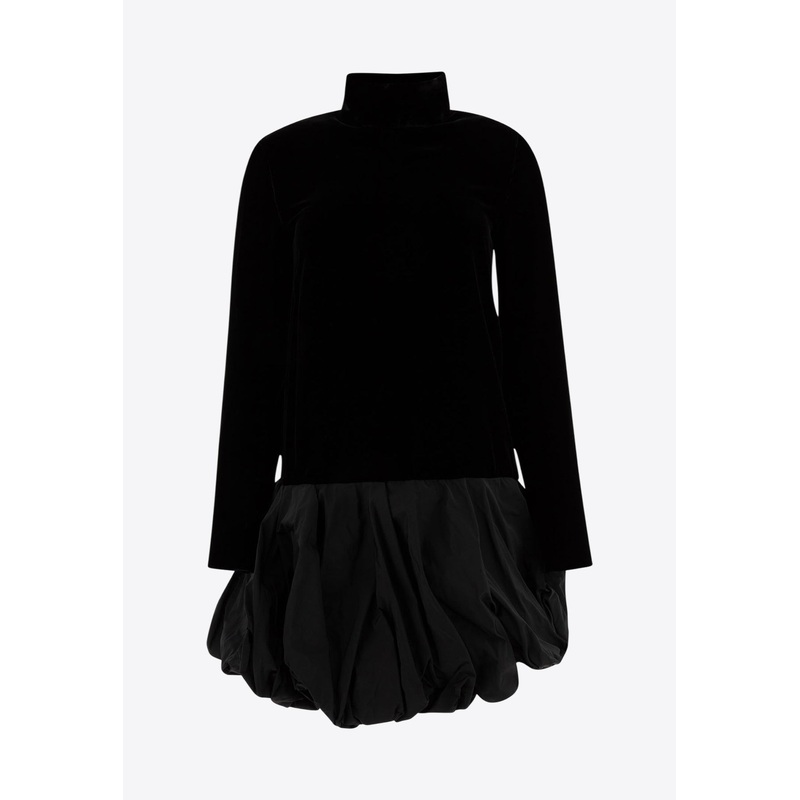 Osso High-Neck Mini Velvet Dress