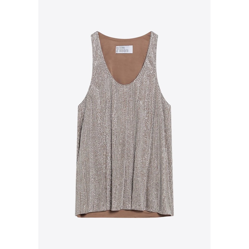 Rhinestone Embellished Tank Top