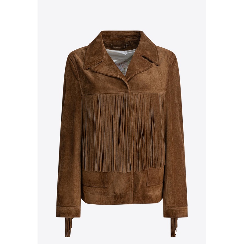 Suede Jacket with Fringes