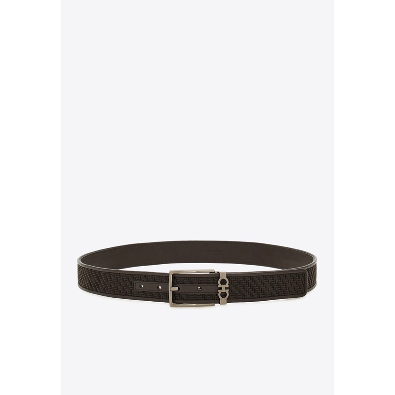 Woven Calf Leather Belt