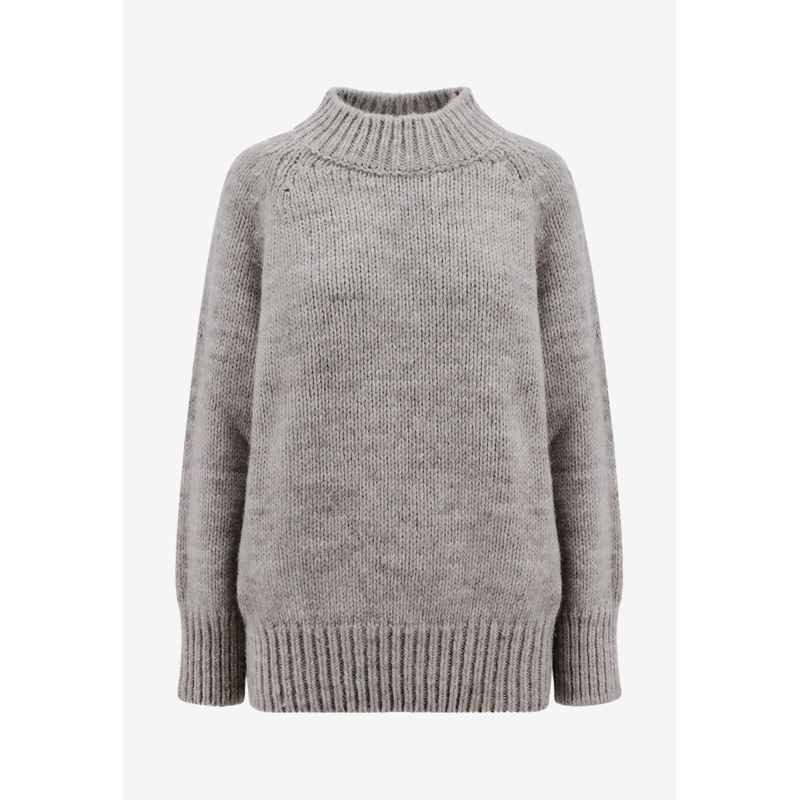 Alpaca Wool High-Neck Sweater