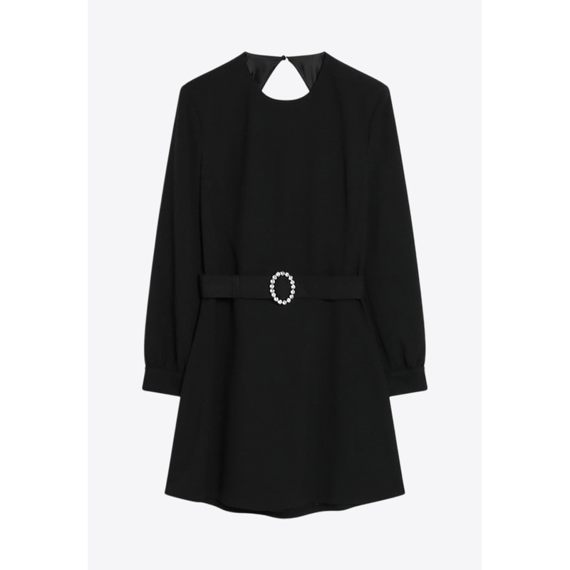 Backless Mini Belted Dress