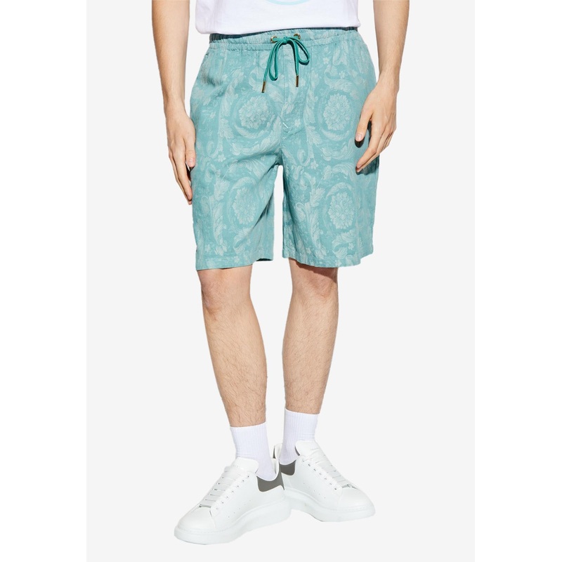 Barocco Jacquard Denim Shorts