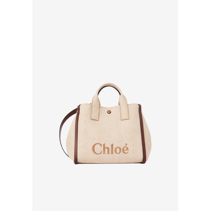 Carry Tote Bag in Raffia-Effect Fibers