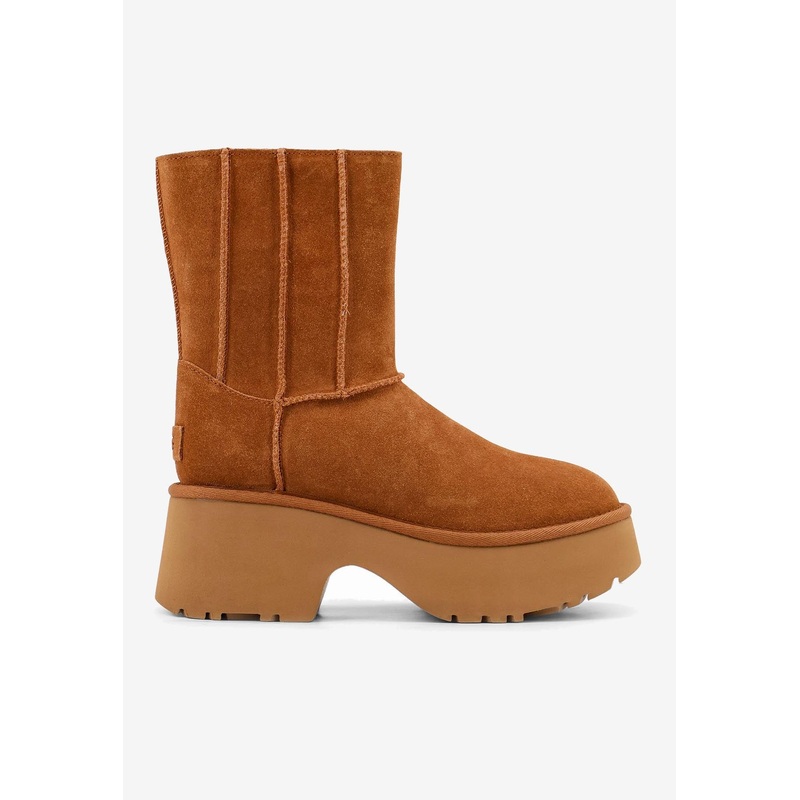 Classic Twin Seam Suede Platform Boots