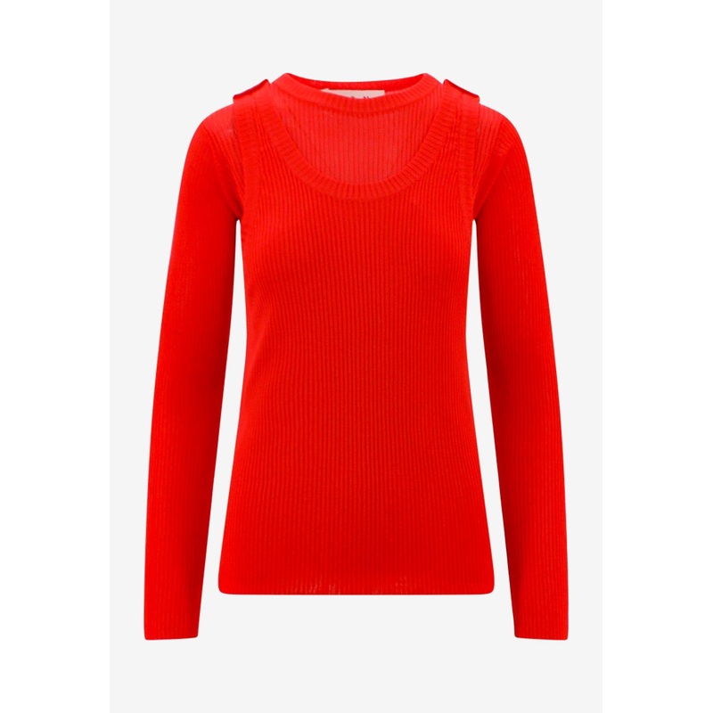 Double-Layered Crewneck Sweater