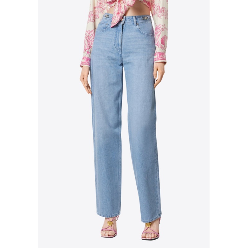 High-Rise Straight-Leg Jeans