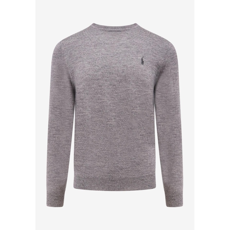 Logo Embroidered Wool Sweater