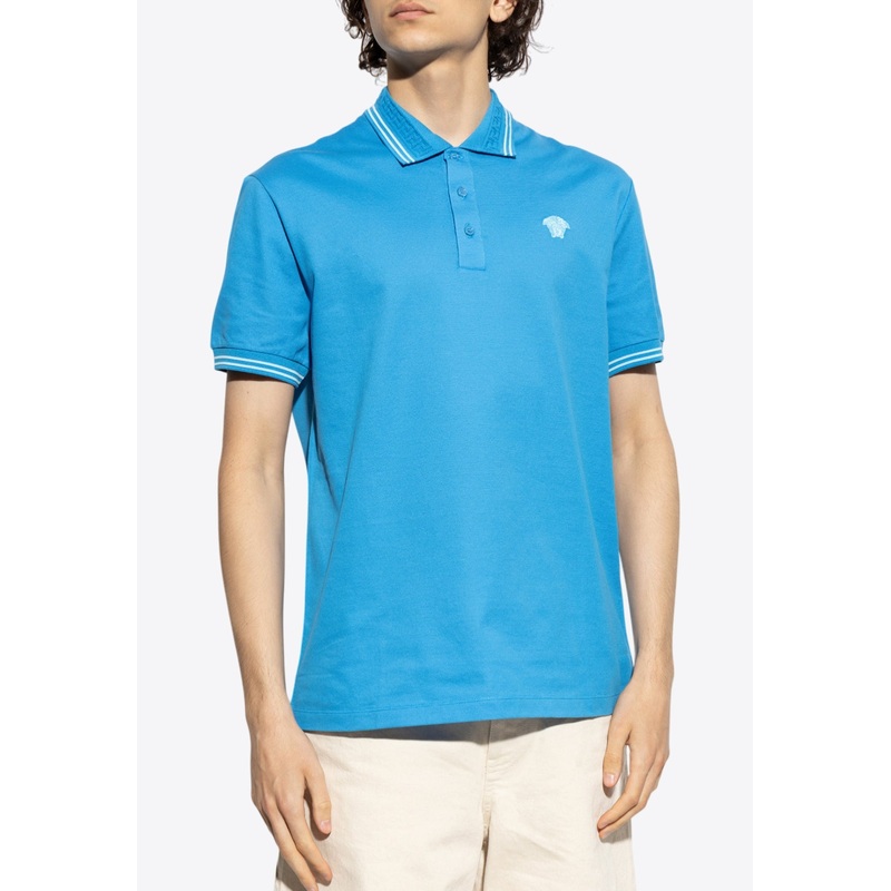 Medusa Embroidered Polo T-shirt