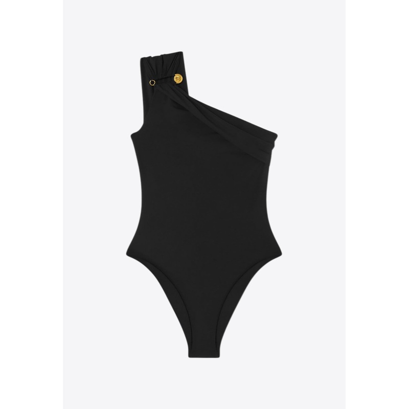 Safety Pin Gathered One-Piece Swimsuit
