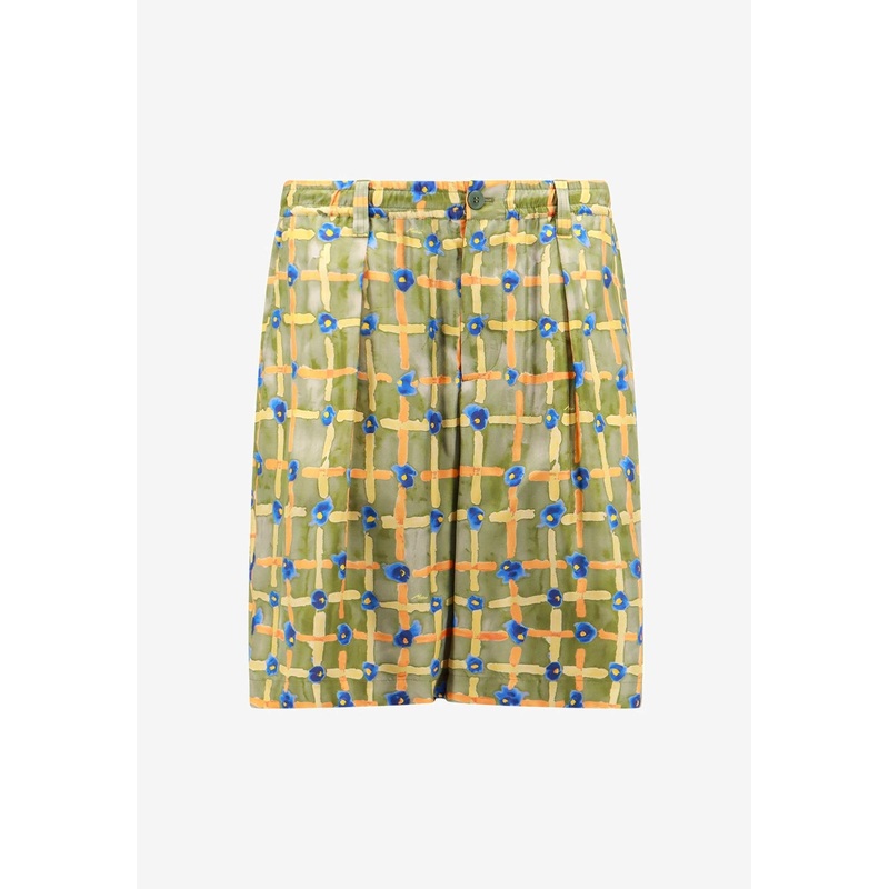 Silk Bermuda Printed Shorts