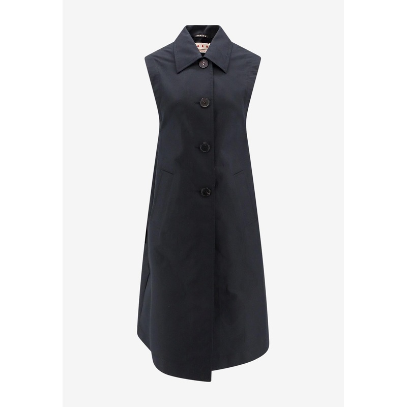 Sleeveless Single-Breasted Coat