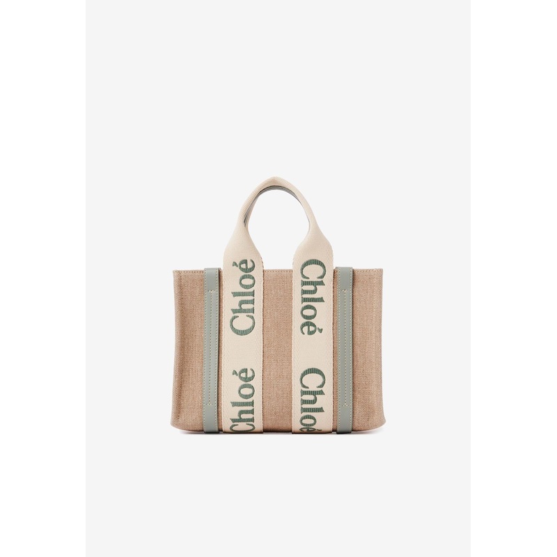 Small Woody Tote Bag in Linen