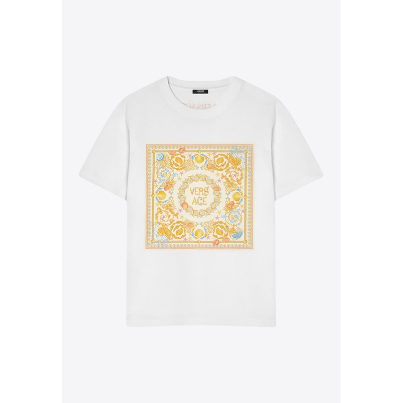 Underwater Barocco Printed Crewneck T-shirt
