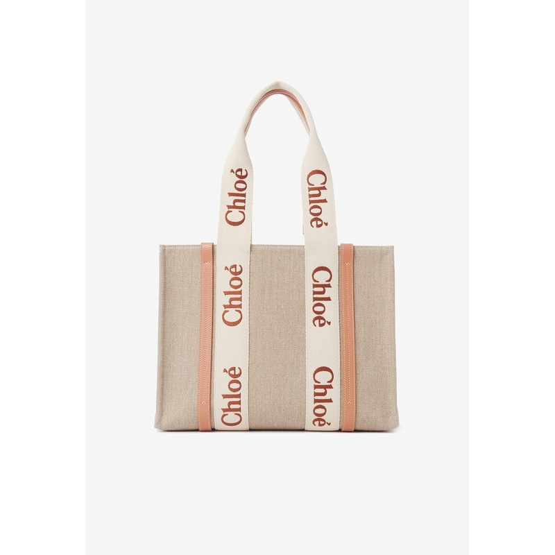 Woody Raffia Tote Bag