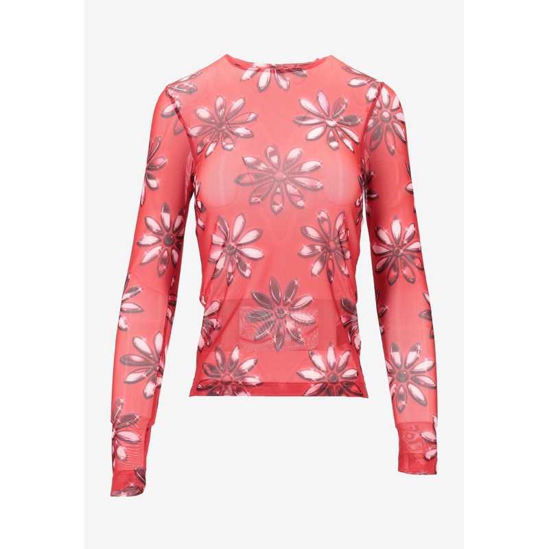 Floral Print Long-Sleeved T-shirt
