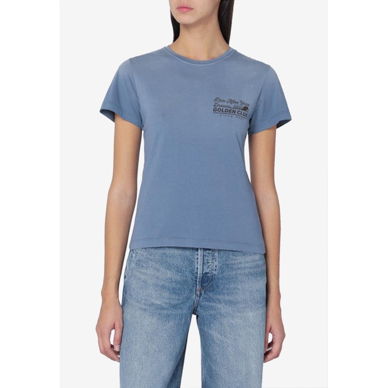 Golden Club Print Faded T-shirt