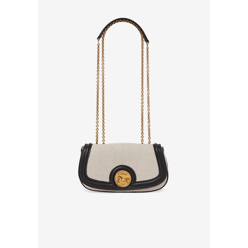 Horse Medal Canvas Crossbody Bag