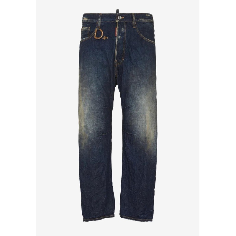 Kawaii Straight-Leg Faded Jeans