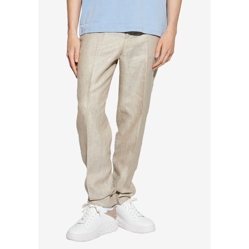 Linen-Blend Chino Pants