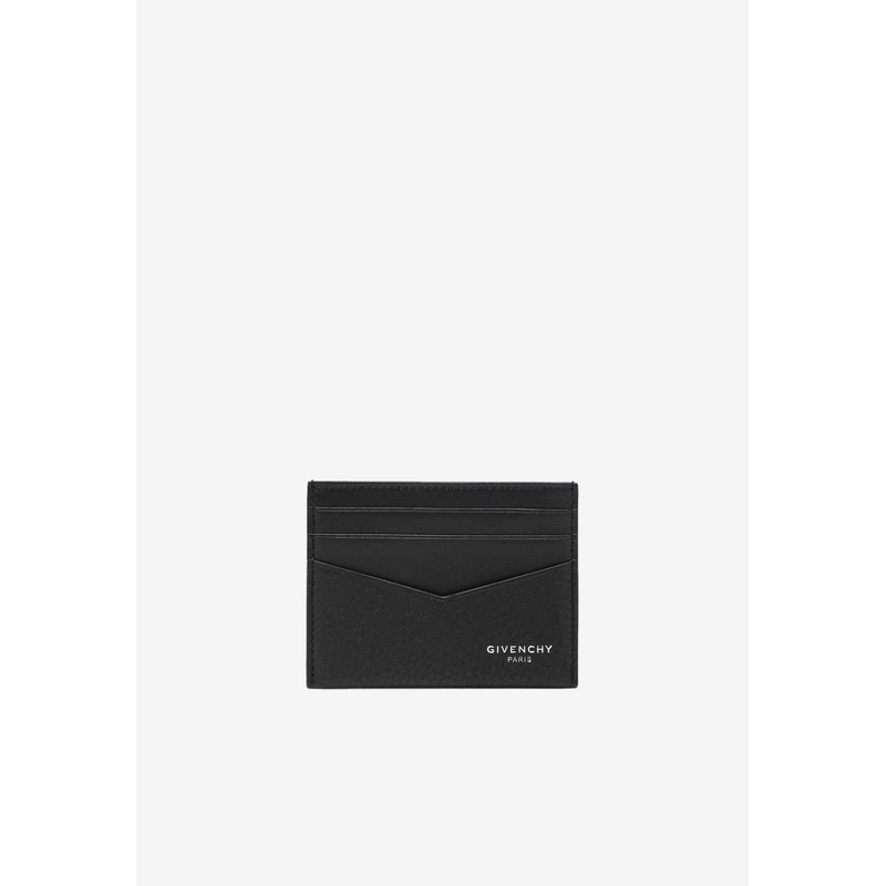 Logo Stamped Leather Cardholder