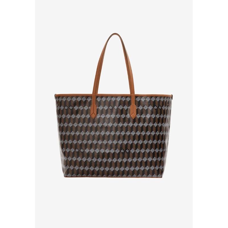 No. 55 Monogram Coated Canvas Tote Bag