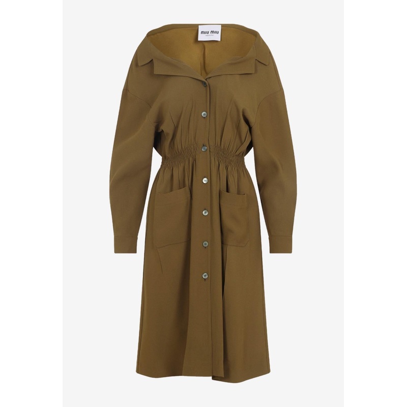 Off-Shoulder Shirt Dress