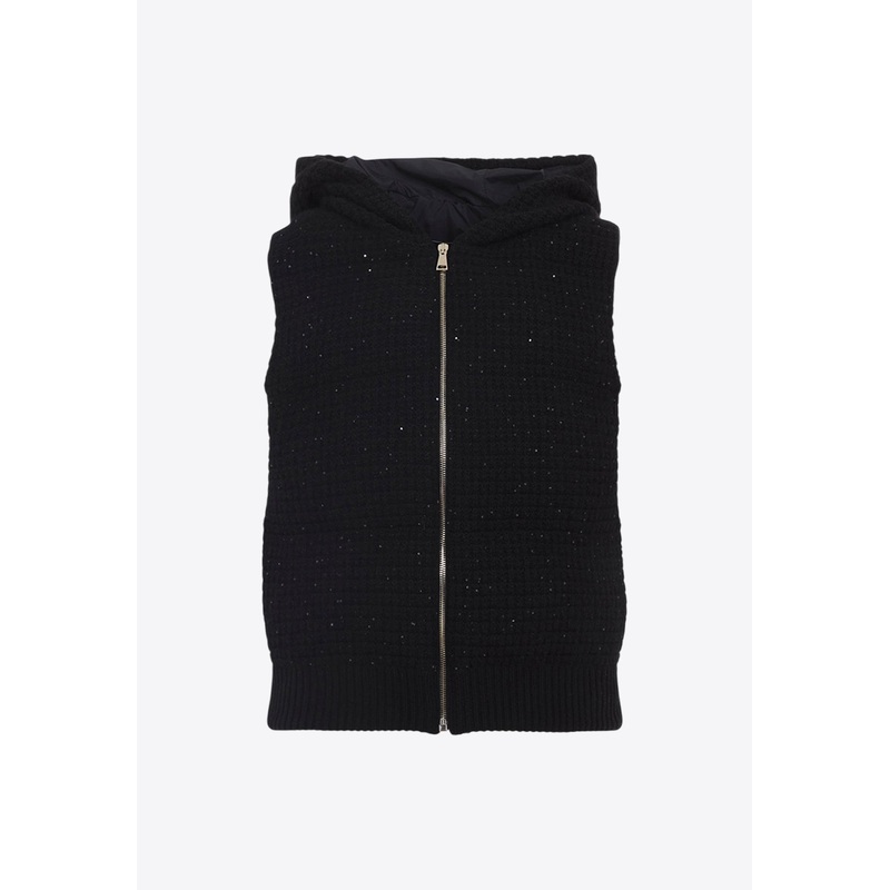 Padded Vest in Wool Blend