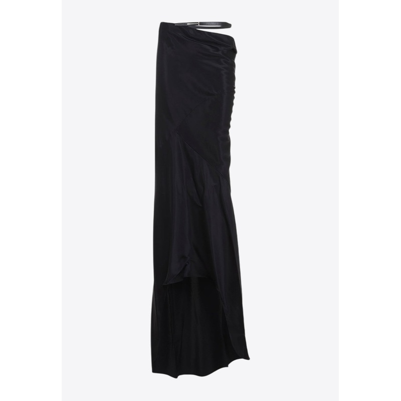 Silk Asymmetrical Midi Skirt