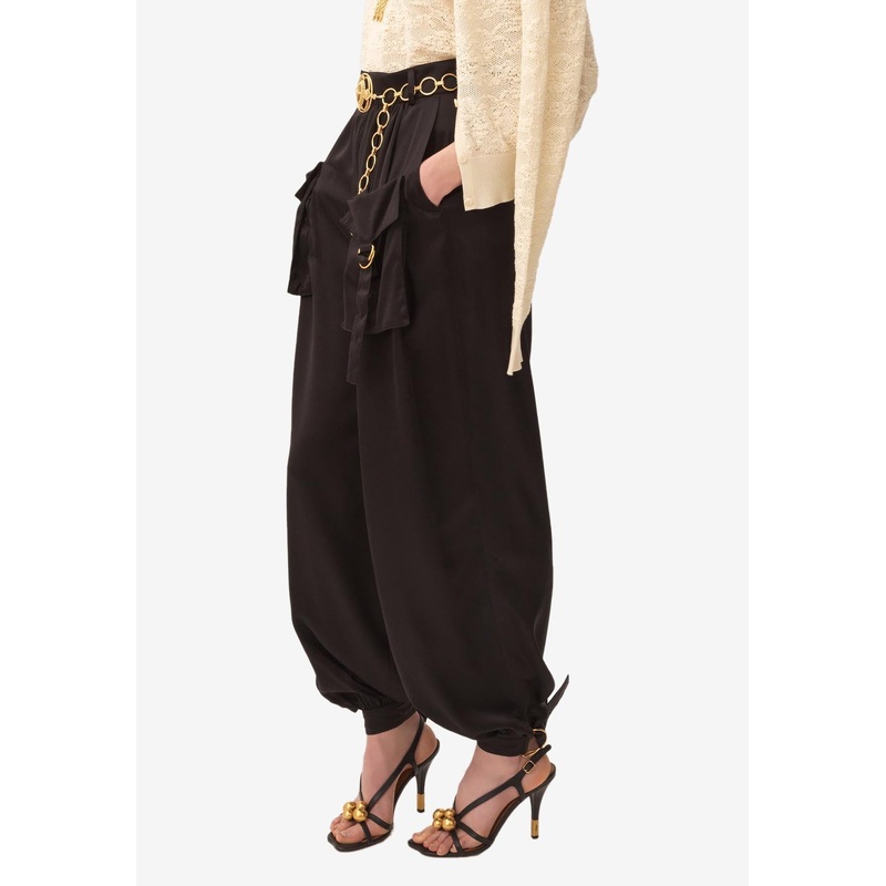 Silk Fluid Cargo Pants