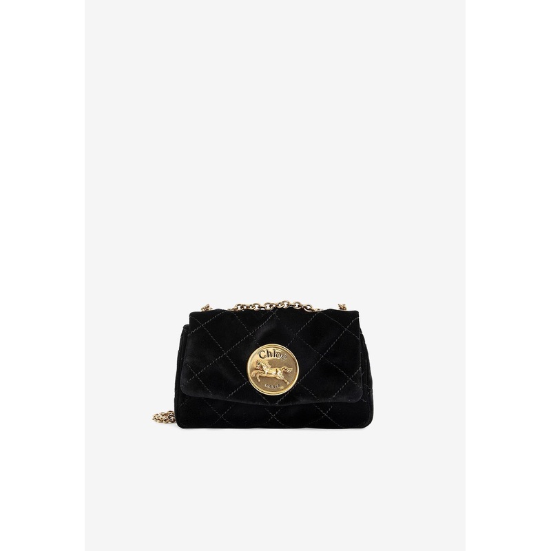 Small Heritage Velvet Shoulder Bag