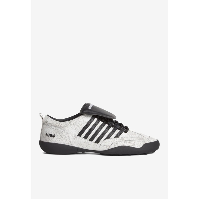 Soccer Lace-Up Leather Sneakers