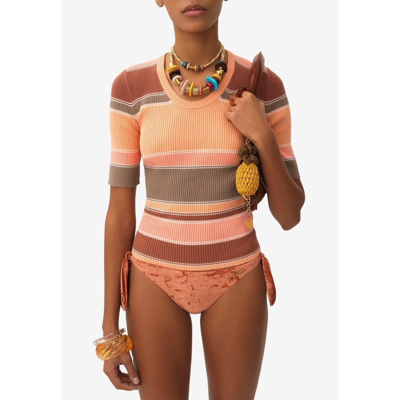 Striped Ribbed Knit Top