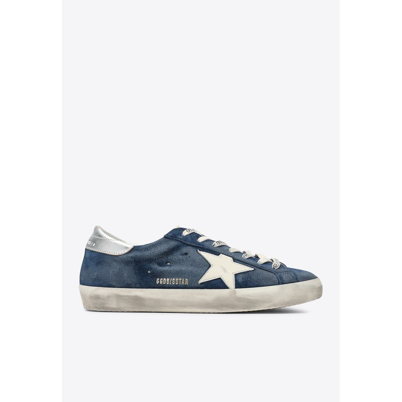 Super-Star Distressed Suede Sneakers