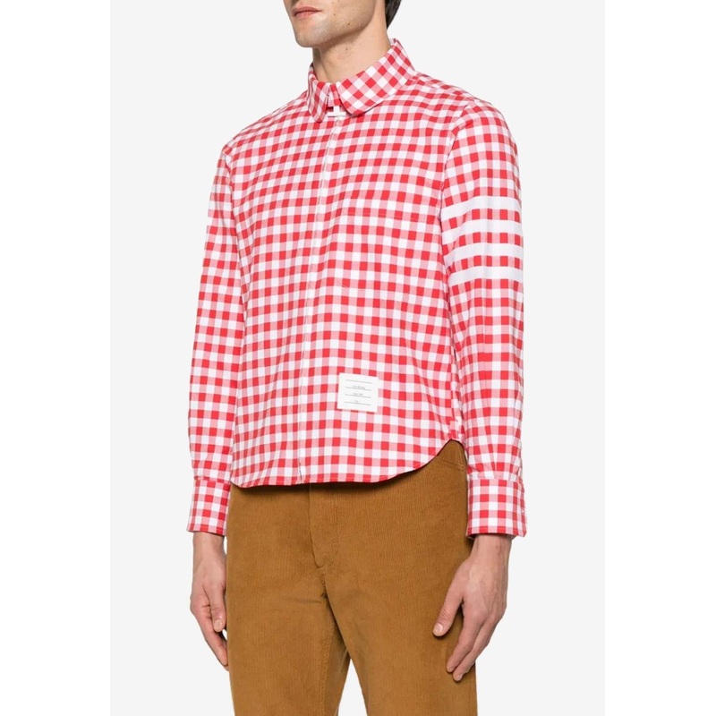 4-bar Stripes Gingham Check Shirt