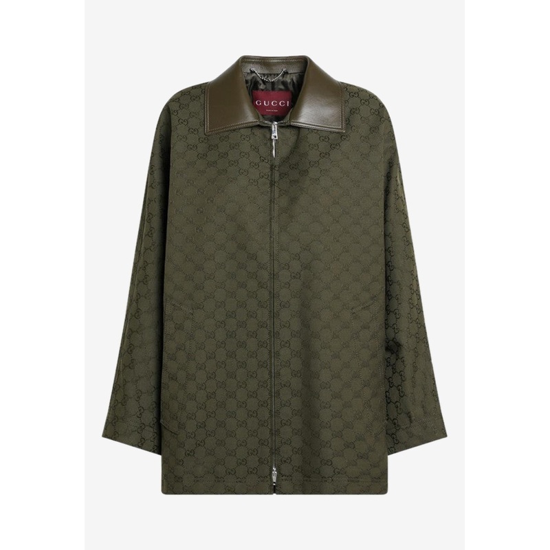 All-Over GG Logo Zip-Up Jacket